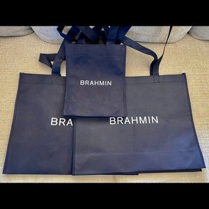 ✈️🐟🐟⛴ (3) BRAHMIN SHOPPER/STORAGE/GIFT BAGS